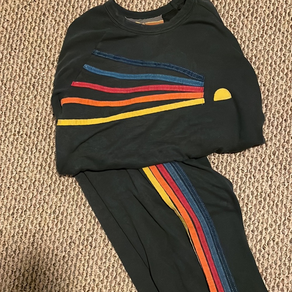 Aviator nation sweat suit, crewneck and sweatpants